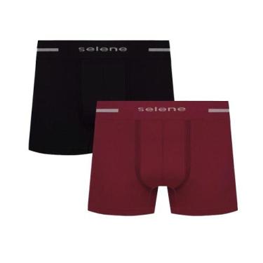 Imagem de Cueca Masculina Selene Boxer Kit Com 2 - 11150, P, Colorido