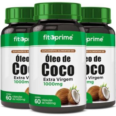 Imagem de Kit 3x Óleo de Coco Extra Virgem 60 Cápsulas - FitoPrime