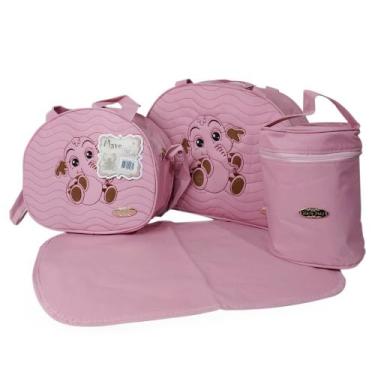 Imagem de Kit Sacola Frasqueira Trocador Bolsa Térmica Maternidade - Mave Baby, 