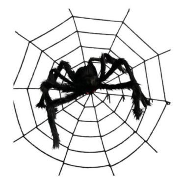 Imagem de Aranha De Pelúcia Peluda Gigante 75cm Decoração Halloween Decorativa P