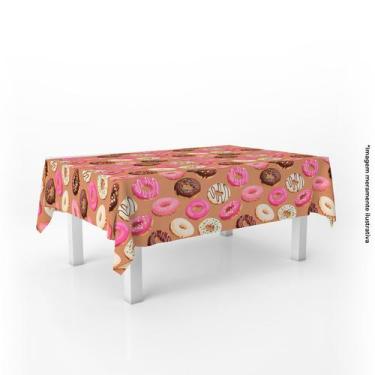 Imagem de Toalha de Mesa Retangular Rosquinhas 220x150cm - PRESENTE-BRINDE, Marr