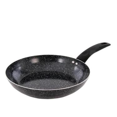 Imagem de Frigideira de Alumínio para Ovo Marble Preta 16CM - Wincy Casa