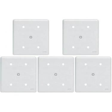 Imagem de Kit C/5 - Placa Perlex Branca 4X4 (Cega+Furo) 23Pl00/66