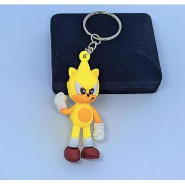 Imagem de Chaveiro Anel Inoxidável Pingente Super Sonic Boneco Miniatura Desenho
