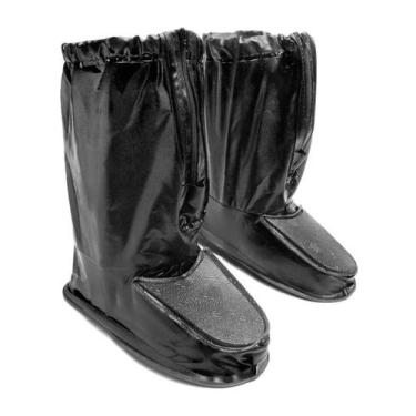 Imagem de Polaina Impermeável Alba Moto Bota PVC Motoboy Motoqueiro, Preto, G