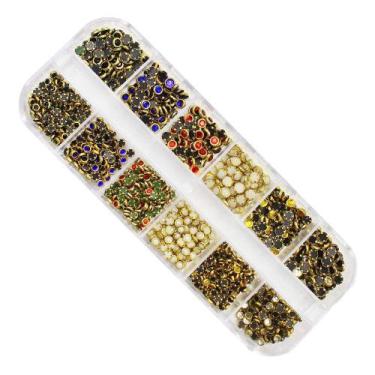 Imagem de Paleta de pedrarias olho de gato 3 e 4mm decoração das unhas - MIX DA 