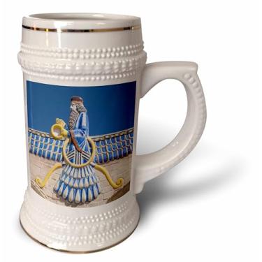 Imagem de 3dRose Central Iran, Yazd, Ateshkadeh, Templo de Fogo Zoroastriano, Exterior - Caneca Stein, 510 g, 623 g, Branco
