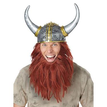 Imagem de California Costumes Viking Getup masculino, Prata/Auburn, tamanho nico