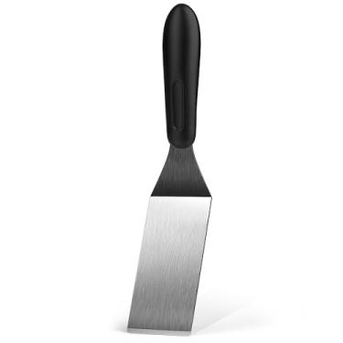Imagem de Espátula pequena, 1 peça, mini espátula de servir para uso na cozinha, espátula de metal para servir e virar, ideal para panquecas, brownies, sobremesas, biscoitos, ovos ou frigideiras pequenas