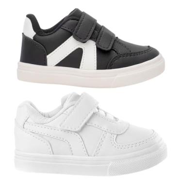 Imagem de Combo Infantil 2 Pares Tênis Casual Menino My Funfy Kids Recortes Masculino. (Preto, BR, Criança de 1 a 3 anos, Numérico, 20)