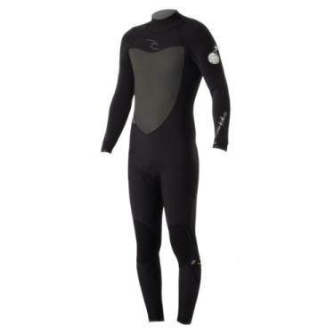 Imagem de Rip Curl Roupa de mergulho com zíper 3/2 Flash Bomb nas costas, preto, pequeno