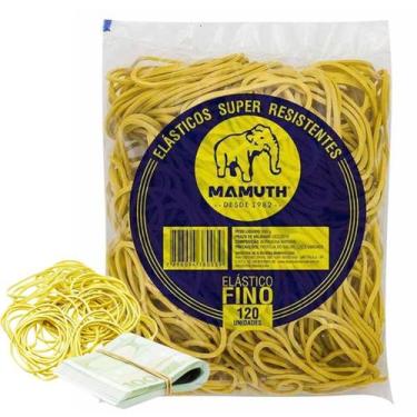 Imagem de Elástico de Dinheiro Liga Liguinha Amarelo 100g Aprox 120Und - Mamuth