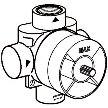 Imagem de American Standard Válvula de desvio bruto de três vias na parede 1660.300.099, latão polido