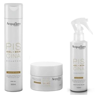 Imagem de Shampoo + Mascara + Fluido Protetor Sol Mar Piscina Acquaflora