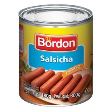 Imagem de Salsicha Tipo Viena Sem Glúten - Bordon Lata 300g/180g