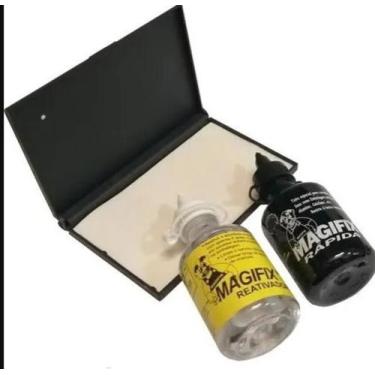 Imagem de Kit Tinta Secagem Rápida 120ml + Reativador 120ml + Almofada - Magifix
