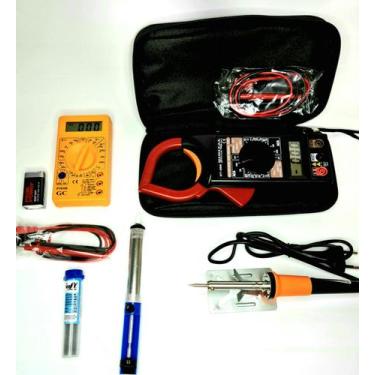 Imagem de Alicate Amperimetro Ferro solda 40w 220v Multimetro Sugador Estanho - 