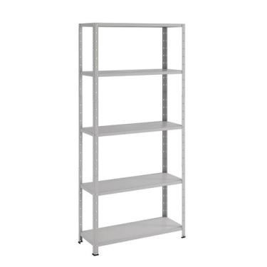 Imagem de Prateleira Em Aço 90Cm Com 5 Bandeja Reforçada Suporta 100kg - JGC COM