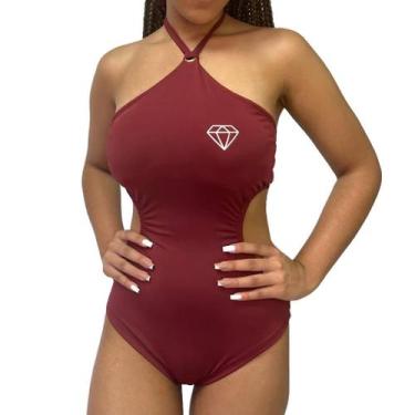 Imagem de Body Maiô Com Bojo Estampas Refletiva Gringas Model, Bordô, UNICO 36-4
