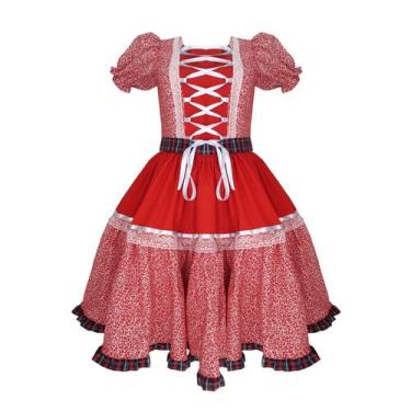 Imagem de Vestido Festa Junina Vermelho infantil - Ateliê Iza Rocha, 6