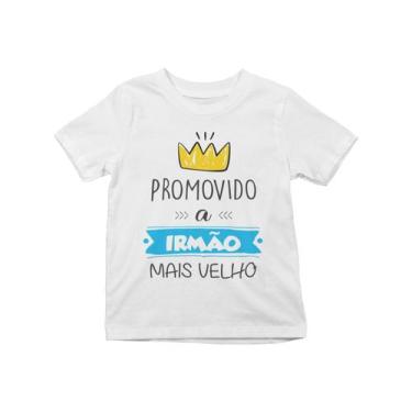 Imagem de Camiseta Infantil Promovido a Irmão Mais Velho Branca - Del France, 08