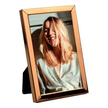 Imagem de Porta Retrato Foto 10x15 Rosé Gold Metal - MultiArt
