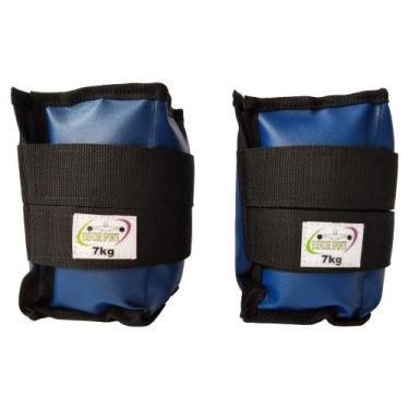 Imagem de Caneleira / Tornozeleira Profissional 7 KG Azul - Exercise Sports