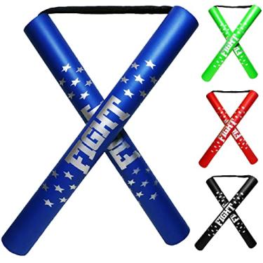 Imagem de F.A.L. product Nunchakus Nunchakus Safe Foam Rubber Nunchucks para treinamento com cordão para crianças e iniciantes (azul)