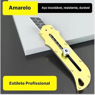 Imagem de KIT 1 ou 2 Estiletes Profissional em Aço Metal Ferramenta Multiuso (1, Dourado)