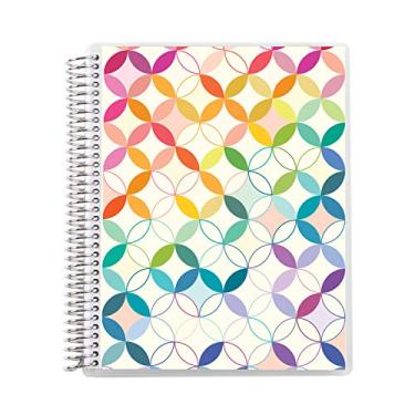 Imagem de Erin Condren Caderno espiral de 21,5 x 28 cm (grade de pontos) – Capa intercambiável com círculos de meio século com 160 páginas, 80 folhas de papel moicano 80# pesado