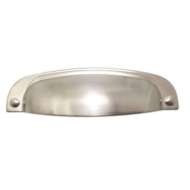 Imagem de Puxador Níquel Escovado para Móveis 2773 Quebec Concha para Móveis Armários Gavetas Torralba
