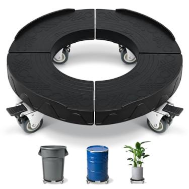 Imagem de Nefish rodas de carrinho de lixo, carrinho de móveis redondo ajustável de 15-19 polegadas com 4 rodas, carrinhos de tambor para serviço pesado Boneco de pneu de 440 libras, carrinho de carri
