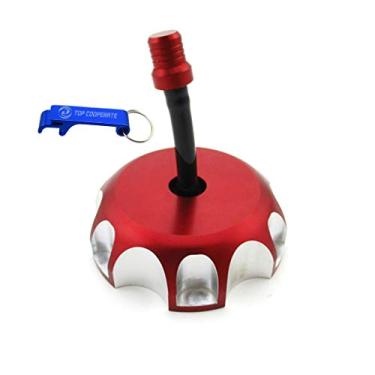 Imagem de Tampa de reposição para tanque de combustível de combustível TC-Motor vermelho para Honda CRF 250R 250X TRX450R 2004-2010, CRF 450R 450X 2005-2010, XR200 XR250 XR400 1986-2010, XR600L, XR 650000L L 1988 6-2003, TRX 400 EX 1999