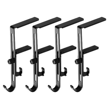 Imagem de Sfcddtlg 4 Peças De Suportes Para Meias De Natal Para Manto - Cabides Ajustáveis Para Meias De Lareira - Ganchos De Guirlanda De Meias De Natal De Metal Para Decoração De Festa De Natal Em Casa (Pre