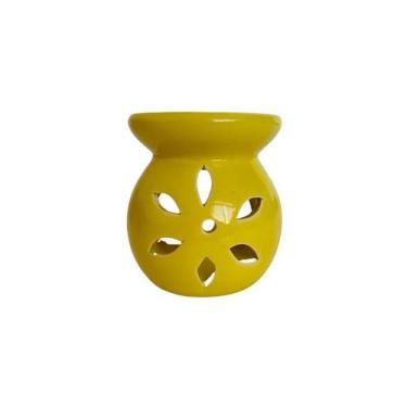 Imagem de Queimador Rechaud Difusor de Cerâmica - Embaleve Comércio, Amarelo