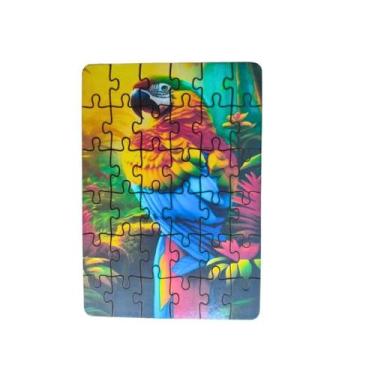Imagem de Quebra-Cabeça Jogo Infantil Arara 36 Peças MDF 18x26 - Brothers Mineir