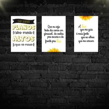 Imagem de Kit 3 Placas Decorativas Os Teus Planos MDF 3mm 18x26 - Brothers Minei