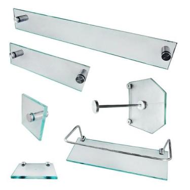 Imagem de 1 Kit Para Banheiro Paris R Incolor - Porta Shampoo 10x50 - DIRETOO