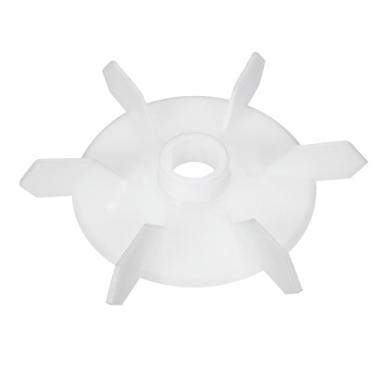 Imagem de Lâmina para ventilador de motor Uxcell 140 mm x 16 mm em formato de D Furo branco de engenharia plástico com 6 palhetas