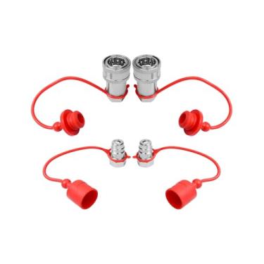 Imagem de TIKSCIENCE Acoplador hidráulico de trator de conexão rápida Ag de 1/5.1 cm apto para Parker Série 6000 ANV Série AEROQUIP 5600 Série Hansen HA15000, Acopladores Hidráulicos