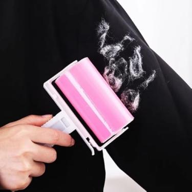 Imagem de Rolo Adesivo Tira Pelos Lavável, Removedor de Fiapos, Papa bolinhas reutilizável - Cores Variadas