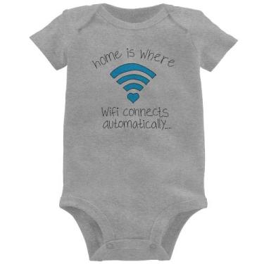 Imagem de Body Bebê Home Is Where Wifi Connects Automatically - Foca na Moda, Ci