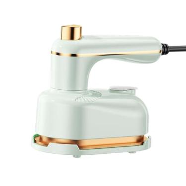 Imagem de IEUDNS Viagem a vapor de vapor para roupas portátil 180 ° Rotário seco e molhado 40w Camisa Máquina de passar a vapor elétrico Ferro para casa, Verde