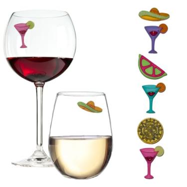 Imagem de Cinco de Mayo Party Supplies – Pingentes magnéticos para taças de vinho para Margaritas, Wine Gl e mais da Simply Charmed, Plástico, sem pedra