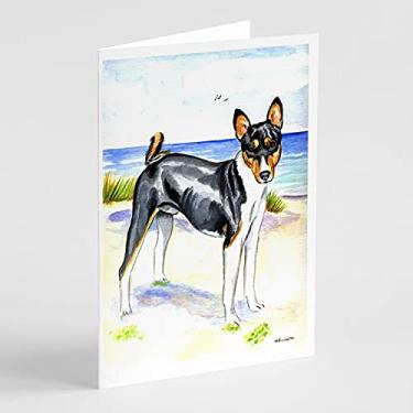 Imagem de Caroline's Treasures 7109GCA7P Cartões de felicitações e envelopes Basenji, pacote com 8, 7 x 5, multicolorido
