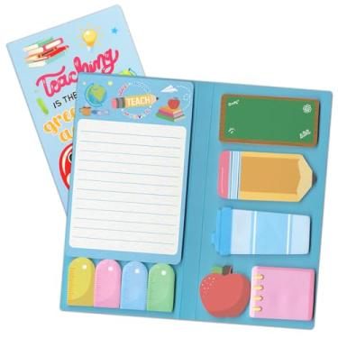 Imagem de Teachers Sticky Notes Set Teaching is The Greatest Act blocos de notas autoadesivas régua quadro negro copo lápis caderno bloco de notas notas agradecimento professor presentes volta às aulas material