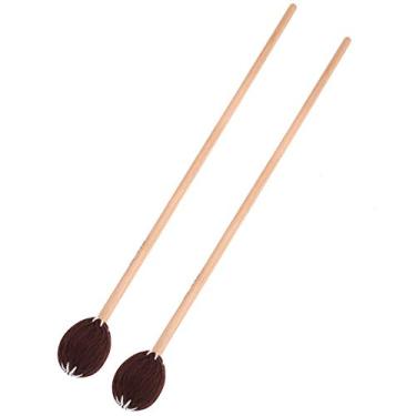 Imagem de 1 par Marimba Mallets, Marimba Stick Mallets Beech Handle Handal (Marrom)