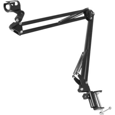 Imagem de Suporte Pedestal Mesa Para Microfone Condensador Articulável Profissional Podcast