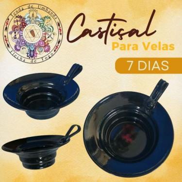 Imagem de Porta Velas Castiçal de Alumínio Suporte - Decora, Vela de 7 Dias