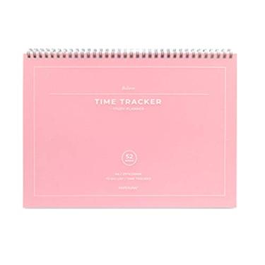 Imagem de PAPERIAN Believe TIME Tracker – Planejador de estudo sem data, tamanho A4, sem data, lista/agendador (rosa)